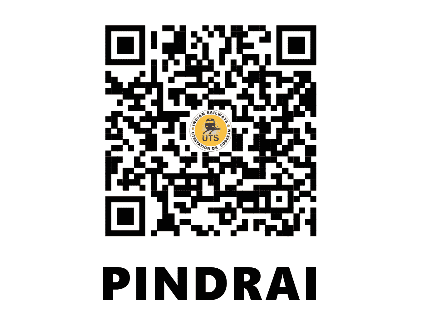 UTS QR Code for PINDRAI - PDE - SB (MADHYA PRADESH)